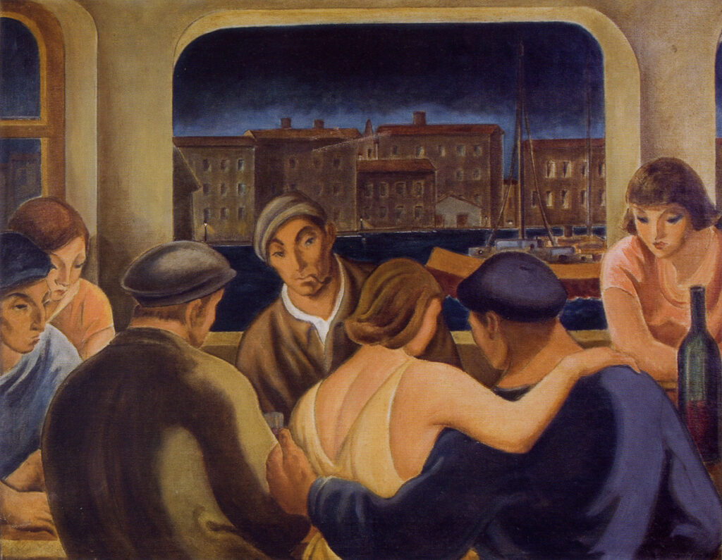 Bar de puerto (1940) | Carlos Quízpez-Asín | Óleo sobre lienzo